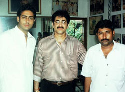 FILM STARS ABHISHEK BACHCHAN AND BHOOMIKA IN NOIDA FILM CITY