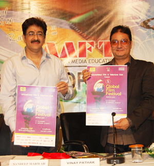 Poster of 5th Global Film Festival Noida Released By Vinay Pathak