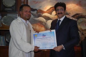 International Journalism Centre Honored B.K.Sushant of Brahm Kumaris