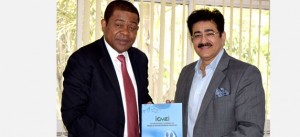 Ambassador of Gabon in India with Sandeep Marwah
