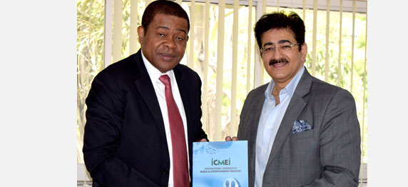 Ambassador of Gabon in India with Sandeep Marwah