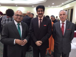 Ambassador Mahesh Sachdev, Sandeep Marwah & Hamza Yahia Cherif