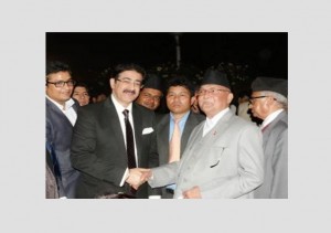 Sandeep Marwah With Prime Minister of Nepal