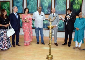 Exhibition of Paintings by Swapan Kumar Sarkar at Guatemala Film Festival