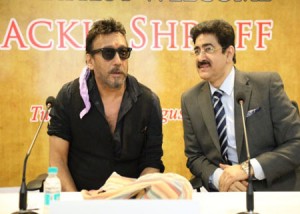 Jackie Shroff With Sandeep Marwah at Asian Education Group