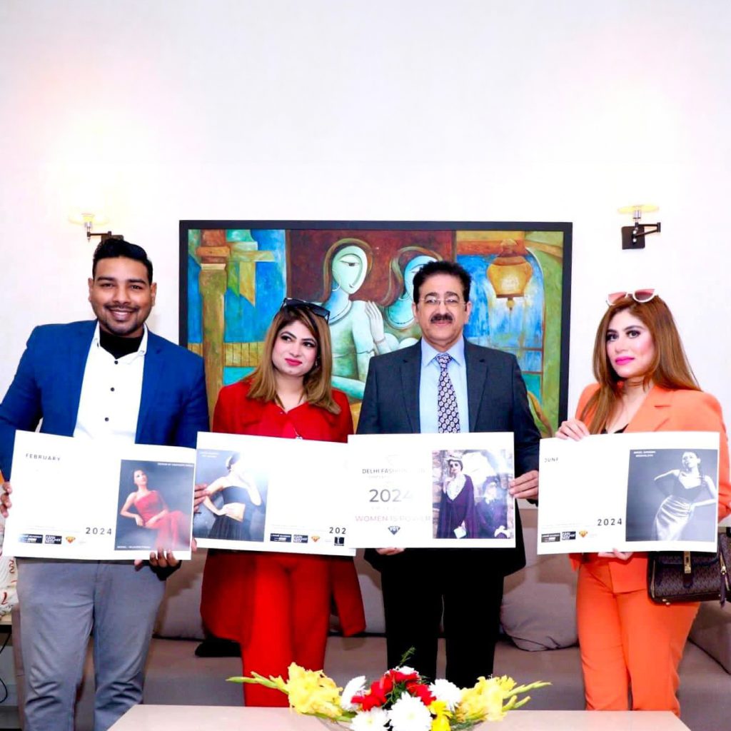 New Year Calendar “Women Is Power” Designed by Delhi Fashion Club Unveiled by Sandeep Marwah