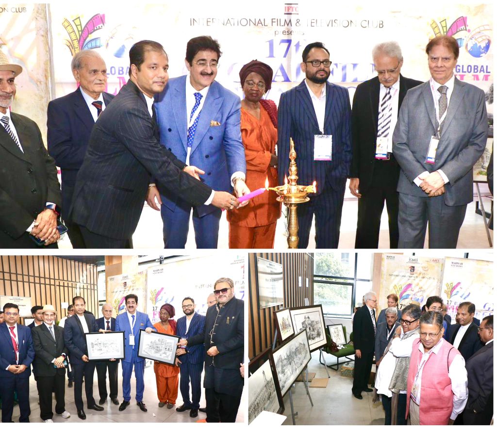 “Contours of Delhi” Painting Exhibition by Soumen Dutta Inaugurated at 17th Global Film Festival Noida