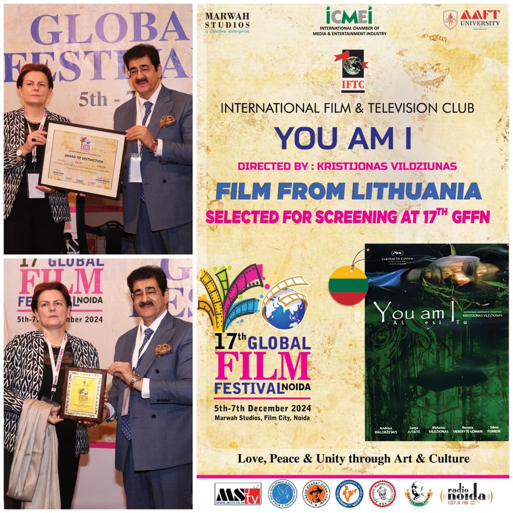 Award of Distinction for Lithuanian Film “You Am I” at 17th Global Film Festival Noida