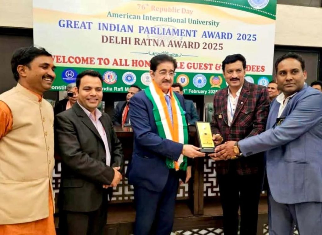 Sandeep Marwah Honoured with the Great Indian Parliament Award