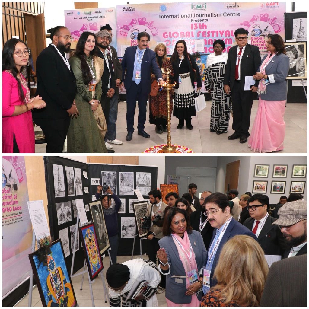 AAFT School of Fine Arts Hosts Inspiring Painting Exhibition at the 13th Global Festival of Journalism & AVGC