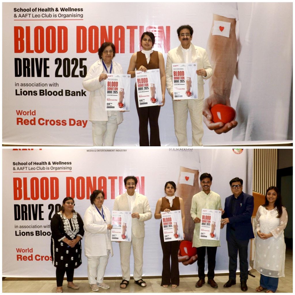 AAFT Leo Club and AAFT School of Health & Wellness Organize Blood Donation Camp on World Red Cross Day