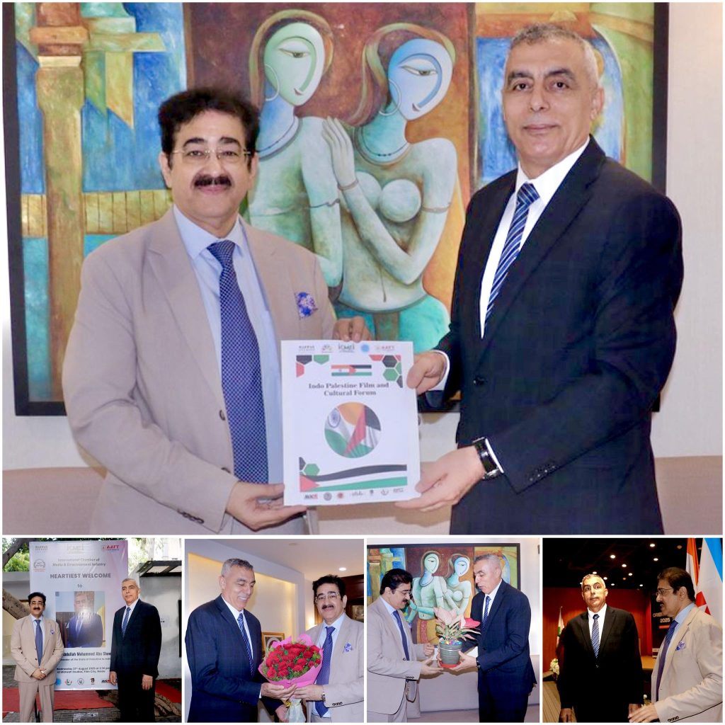 AAFT Presents Scholarship to Palestinian Student During Ambassador’s Visit to Marwah Studios