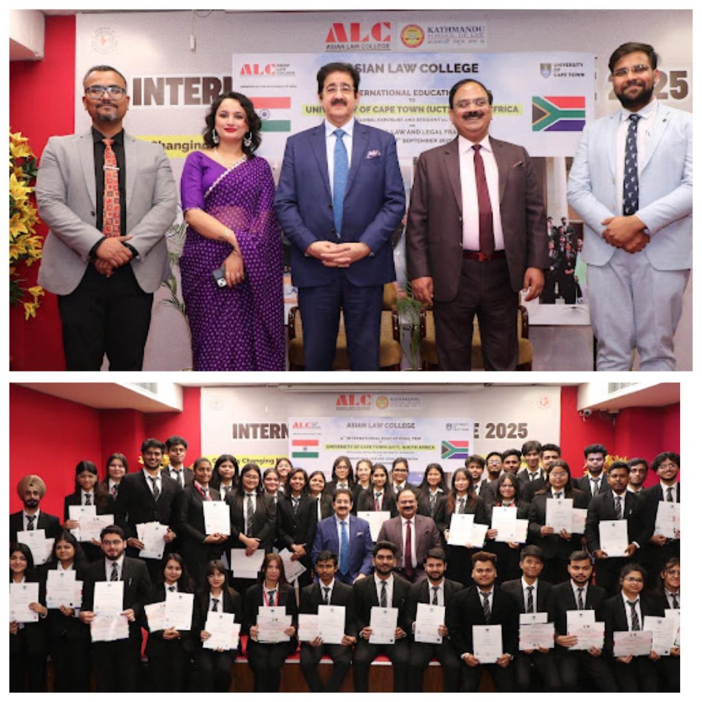 Asian Law College Students Honoured with Indo South Africa Film and Cultural Forum Membership and University of Cape Town Certification