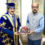 Dr. Sandeep Marwah Presents His Biographies to H.E. Ramen Deka, Governor of Chhattisgarh