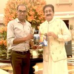 Writer Murari Gupta Presents His Books to Dr. Sandeep Marwah in Jaipur