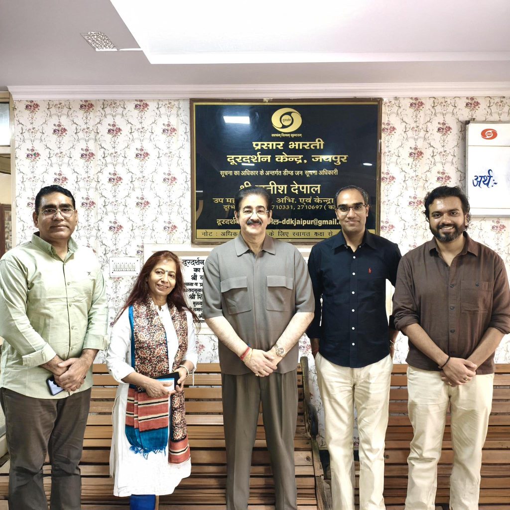 Dr. Sandeep Marwah Visits Doordarshan Kendra Jaipur to Promote Media and Cultural Collaboration