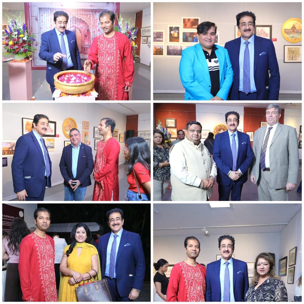 Sandeep Marwah Inaugurates “Echoes Enframed Delhi” Art Exhibition at India Habitat Centre