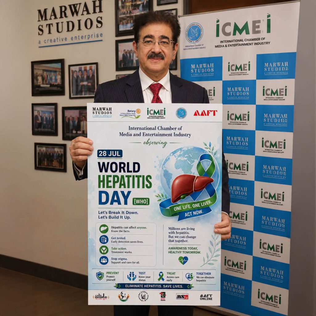 ICMEI and Rotary E-Club of Winter Haven Observe World Hepatitis Day at Marwah Studios