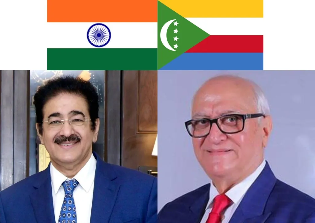 Dr. Sandeep Marwah Congratulates Hon. Consul General of Comoros on Independence Day