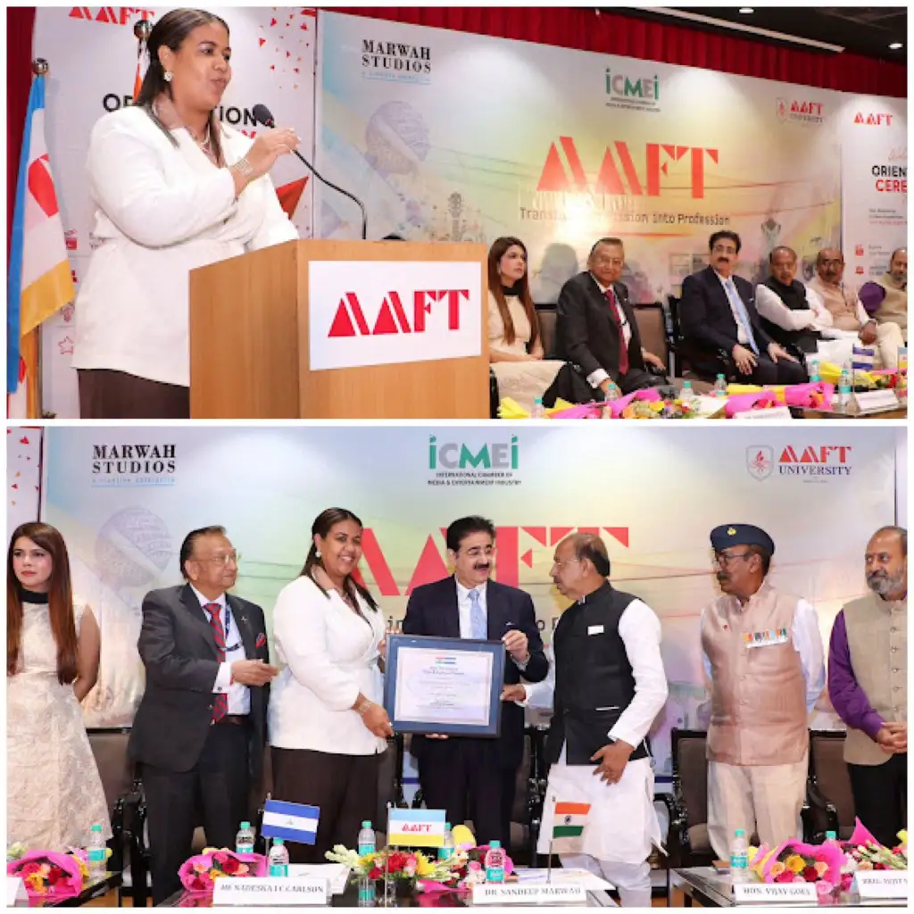 H.E. Ms. Nadeska Imara Cuthbert Carlson Conferred with Patronship of Indo Nicaragua Film and Cultural Forum