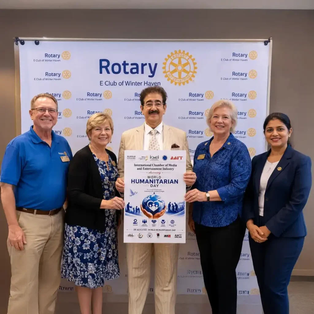 ICMEI and Rotary E Club of Winter Haven Observe World Humanitarian Day at Marwah Studios