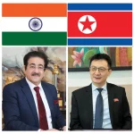Sandeep Marwah Congratulates Ambassador of DPR Korea and People on National Liberation Day