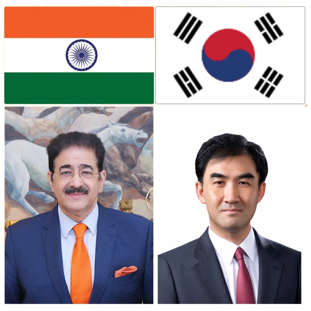 Sandeep Marwah Congratulates Ambassador of South Korea and People on Gwangbokjeol