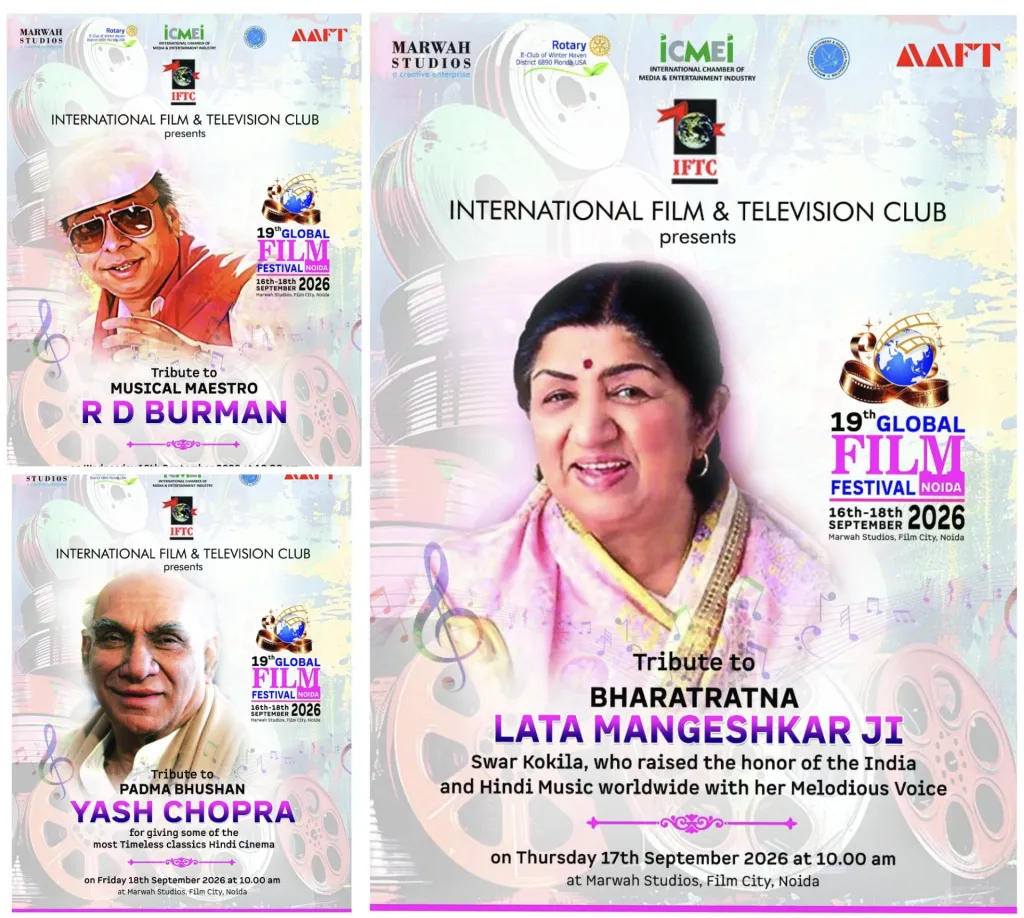 19th Global Film Festival Noida 2026 to Pay Musical Tribute to R.D. Burman, Lata Mangeshkar and Yash Chopra