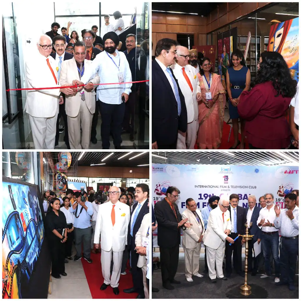 Vibrant Cinema-Themed Painting Exhibition Inaugurated at 19th Global Film Festival Noida 2026