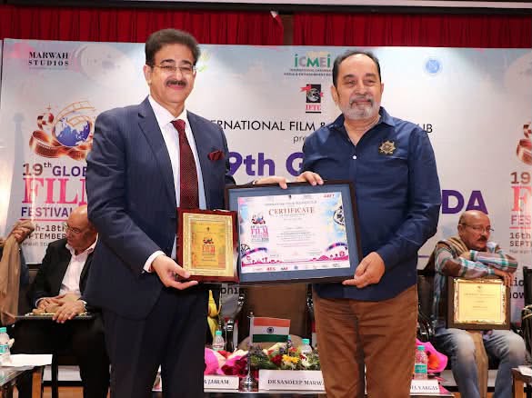 Anoop Lather Felicitated at 19th Global Film Festival Noida 2026
