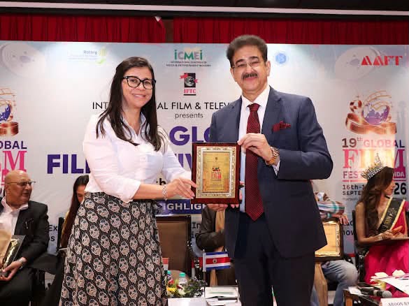 Costa Rican Diplomat Gaudi Patricia Felicitated at 19th Global Film Festival Noida 2026